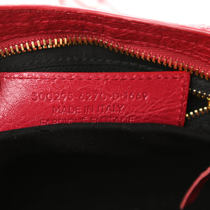 Balenciaga Agneau Classic Gold Hardware Mini City Red Lipstick 6 of 7