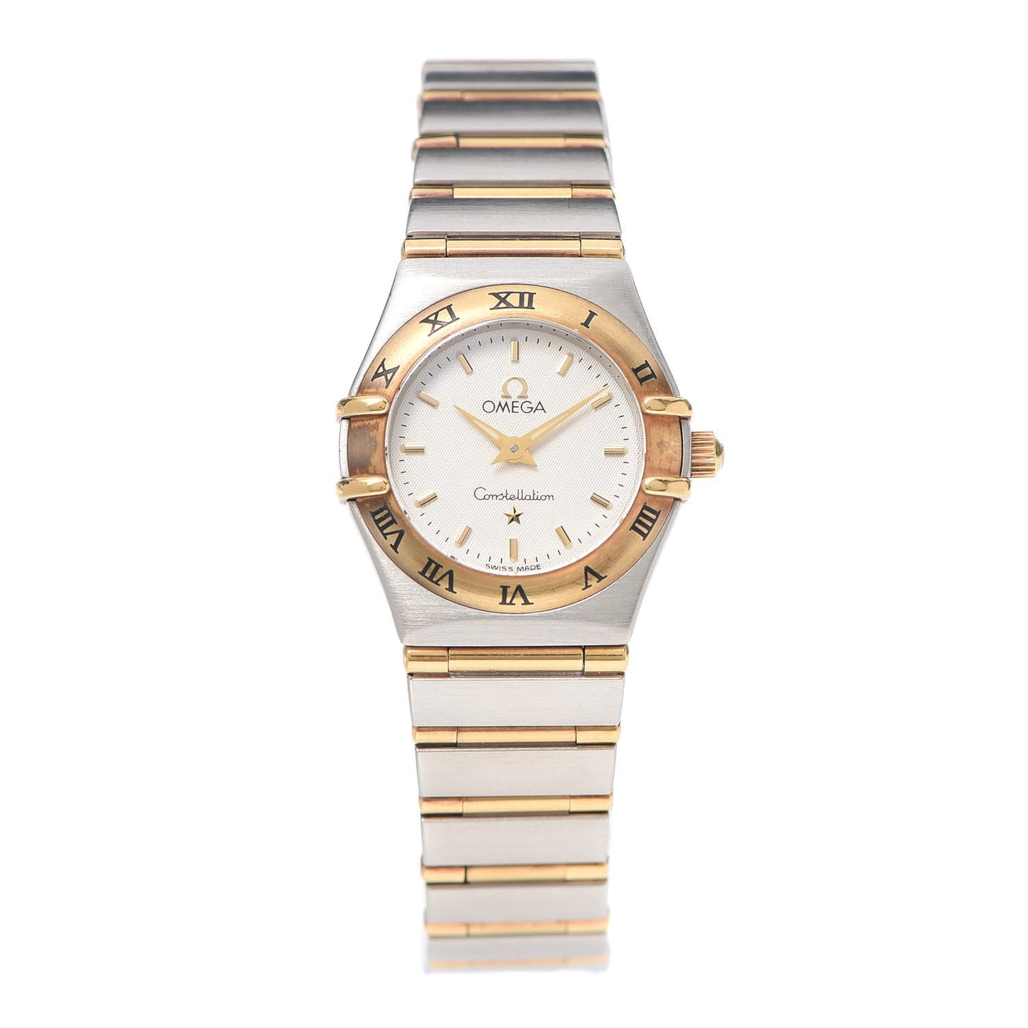 Stainless Steel 18K Yellow Gold 22mm Constellation Quartz Watch White 1262.30.00