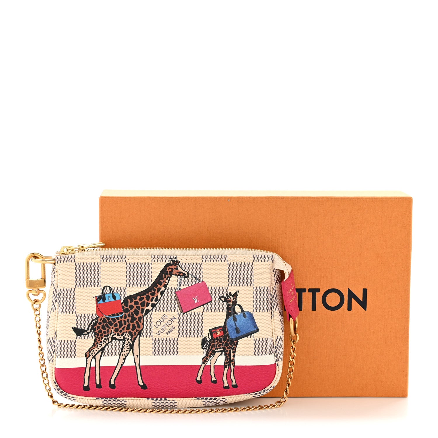 Louis Vuitton Damier Azur 2017 Christmas Animation Mini Pochette Accessories 8 of 8