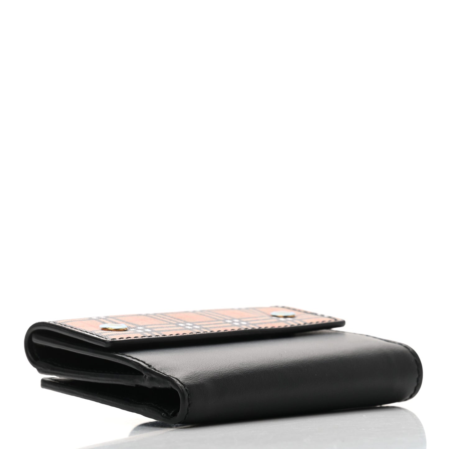 Mini Vintage Check Luna French Wallet Black