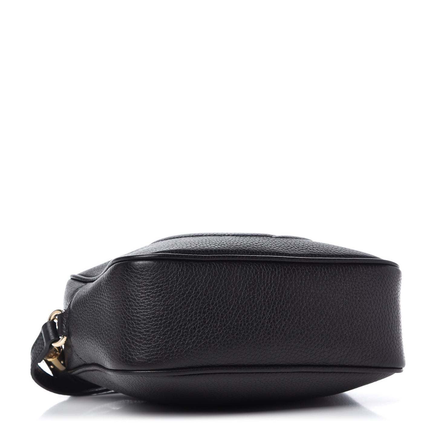 Pebbled Calfskin Small Soho Disco Bag Black