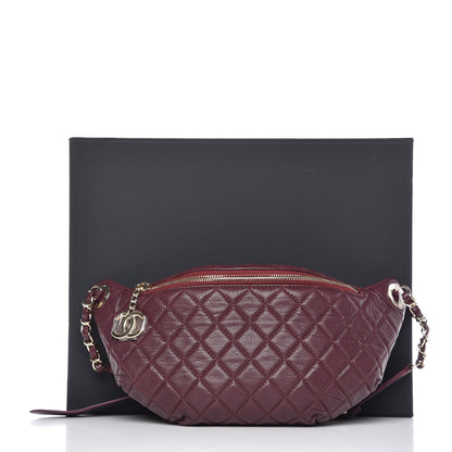 Chanel Calfskin Quilted Belt Me Up Waist Bag Burgundy 10 of 10