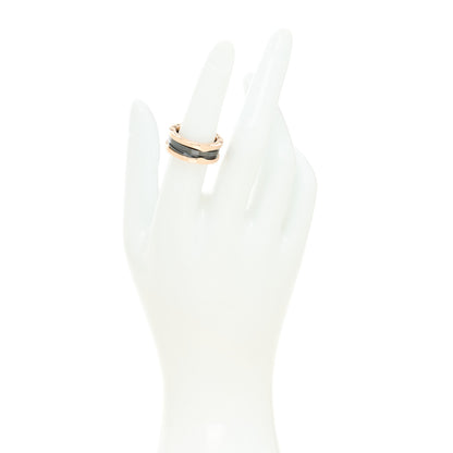 Bulgari 18K Rose Gold Black Ceramic B.Zero1 Two-Band Ring 53 6.25 2 of 8