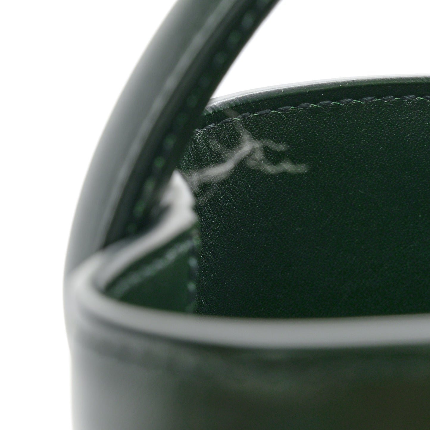 Shiny Calfskin Le 37 Bucket Bag Vert Fonce