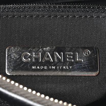 Chanel Metallic Aged Calfskin Chevron Quilted Small Gabrielle Hobo Dark Grey 6 of 10