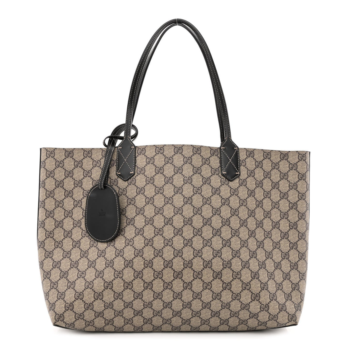 Calfskin GG Supreme Monogram Medium Reversible Tote Black