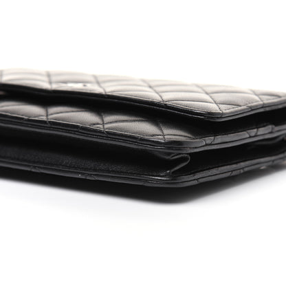 Chanel Lambskin Quilted Wallet On Chain WOC Black 7 of 17