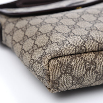 Gucci GG Plus Monogram Small Flap Messenger Bag Beige Dark Brown 8 of 9