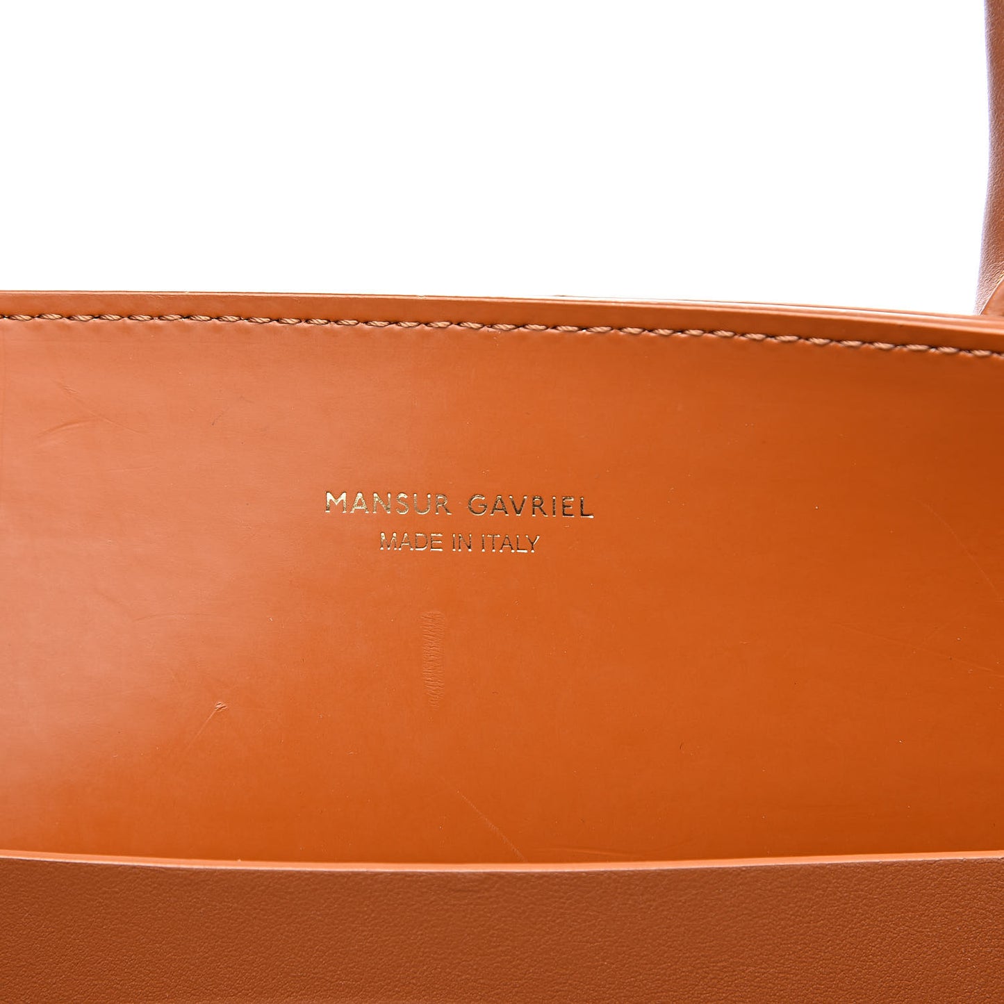 Calfskin North South Tote Saddle