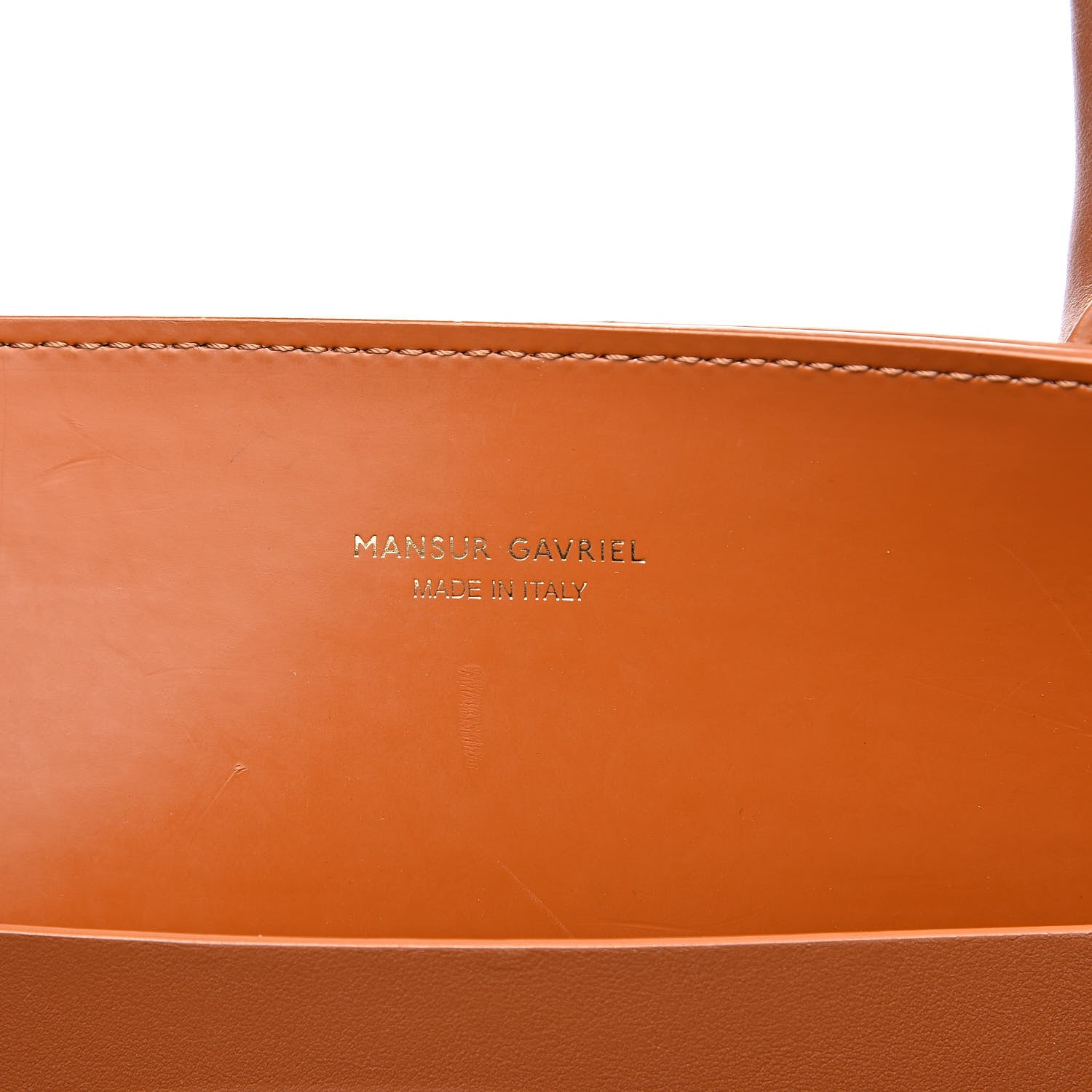 Mansur Gavriel Calfskin North South Tote Saddle 6 of 10