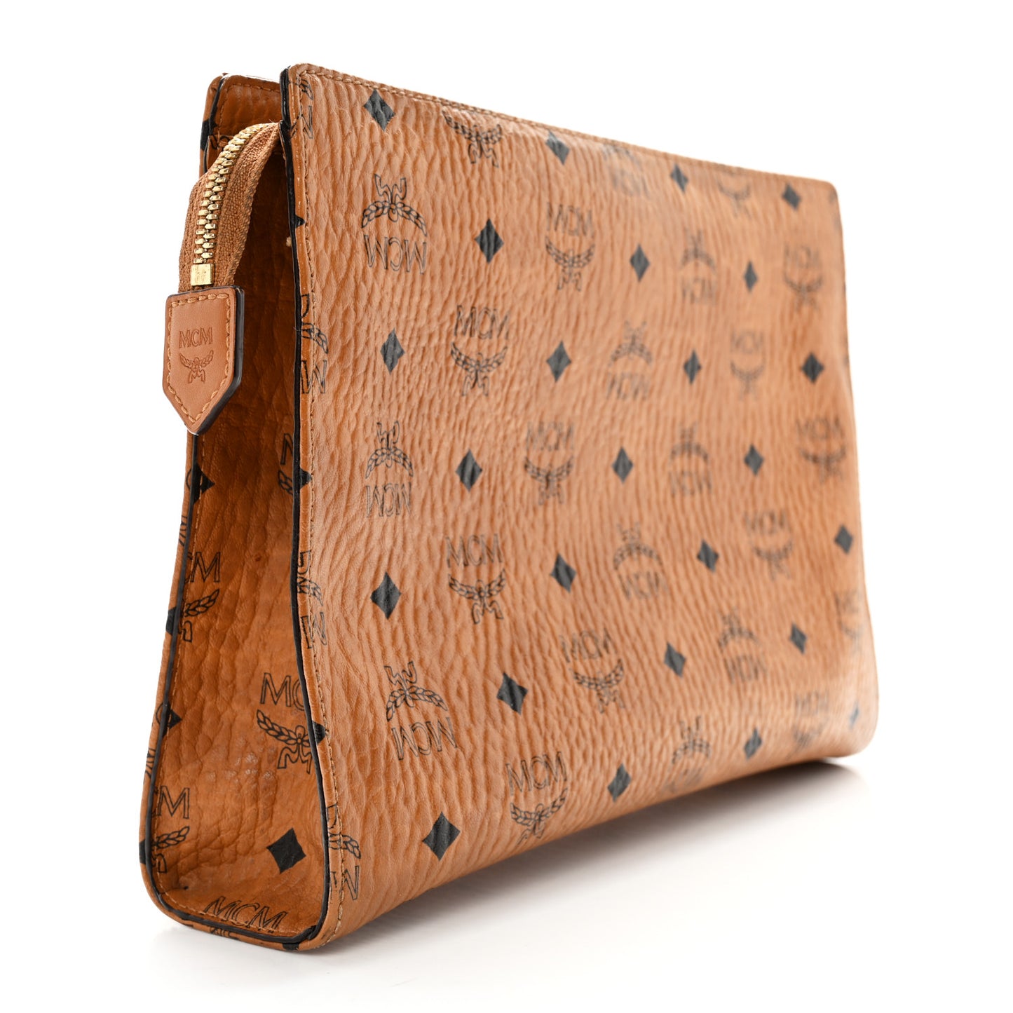 Visetos Medium Zip Pouch Cognac