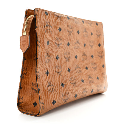 MCM Visetos Medium Zip Pouch Cognac 3 of 12