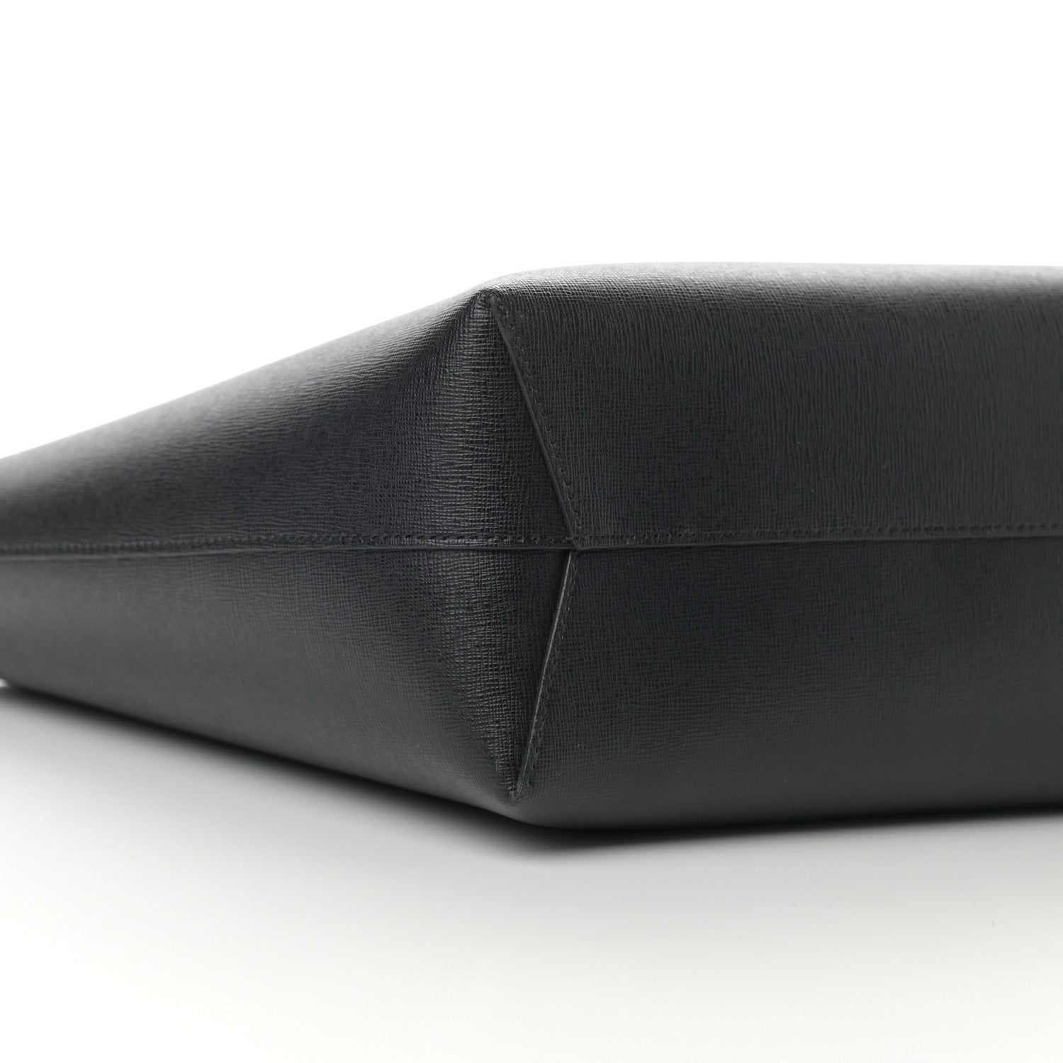 Mansur Gavriel Saffiano Large Shopping Tote Black Flamma 10 of 16