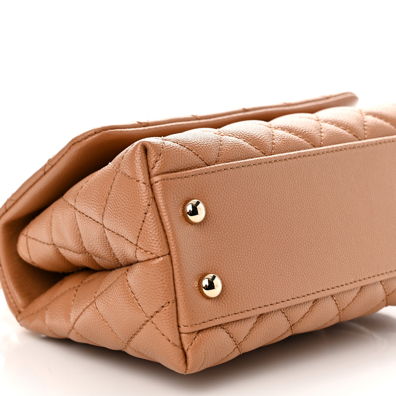 Chanel Caviar Quilted Mini Coco Handle Flap Brown 9 of 11