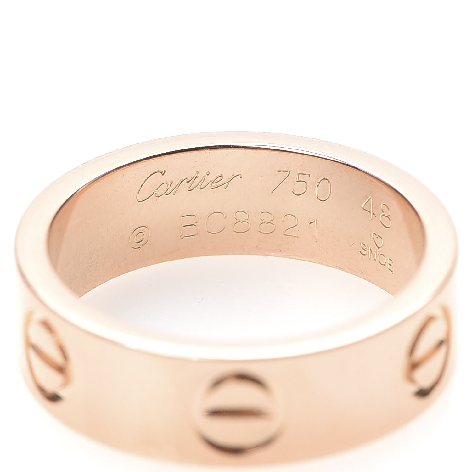 Cartier 18K Pink Gold 5.5mm LOVE Ring 48 4.5 4 of 4