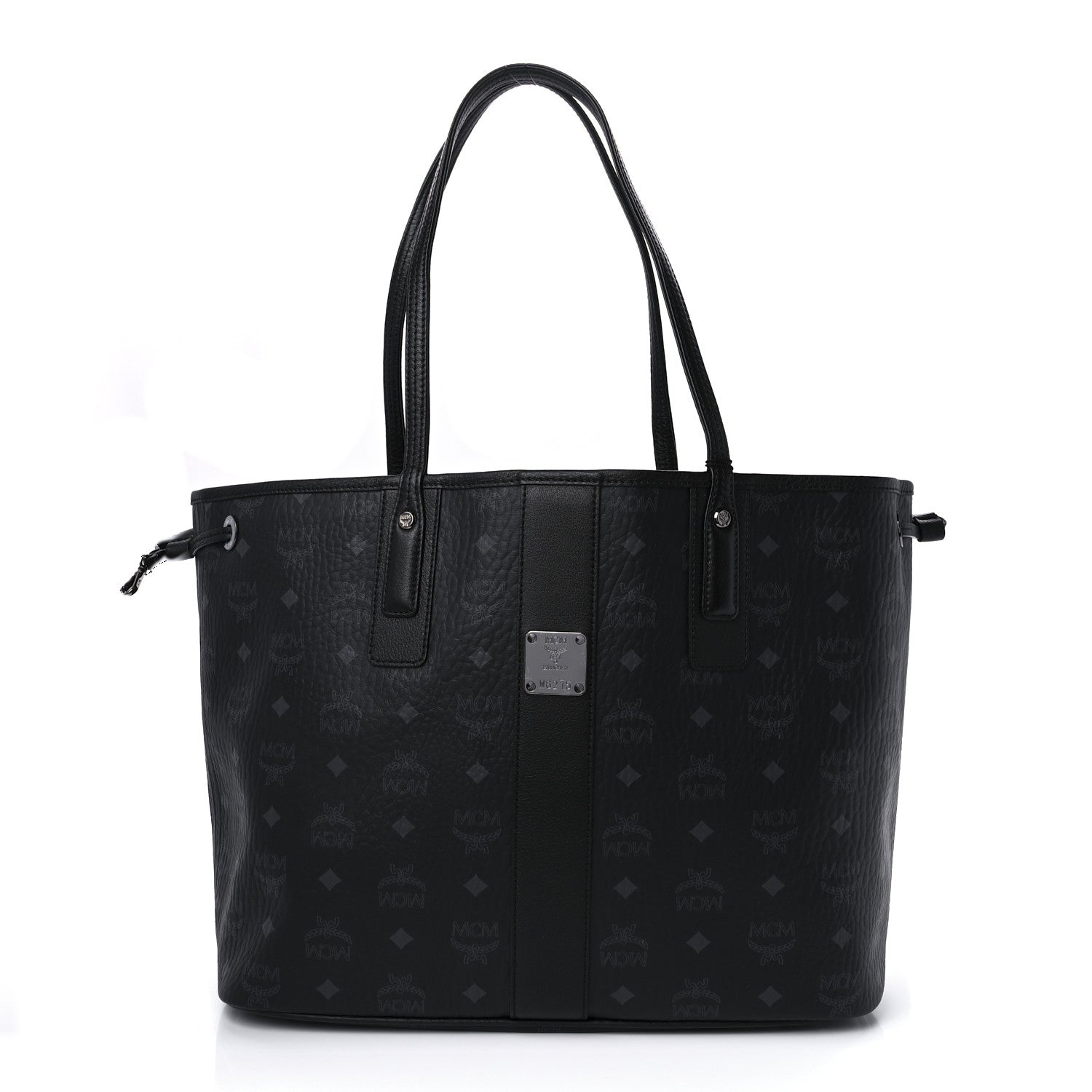 MCM Visetos Medium Reversible Shopper Tote Black 1 of 14