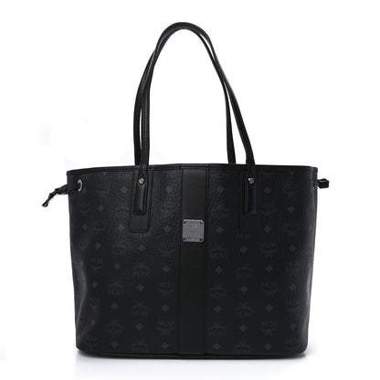MCM Visetos Medium Reversible Shopper Tote Black 1 of 14
