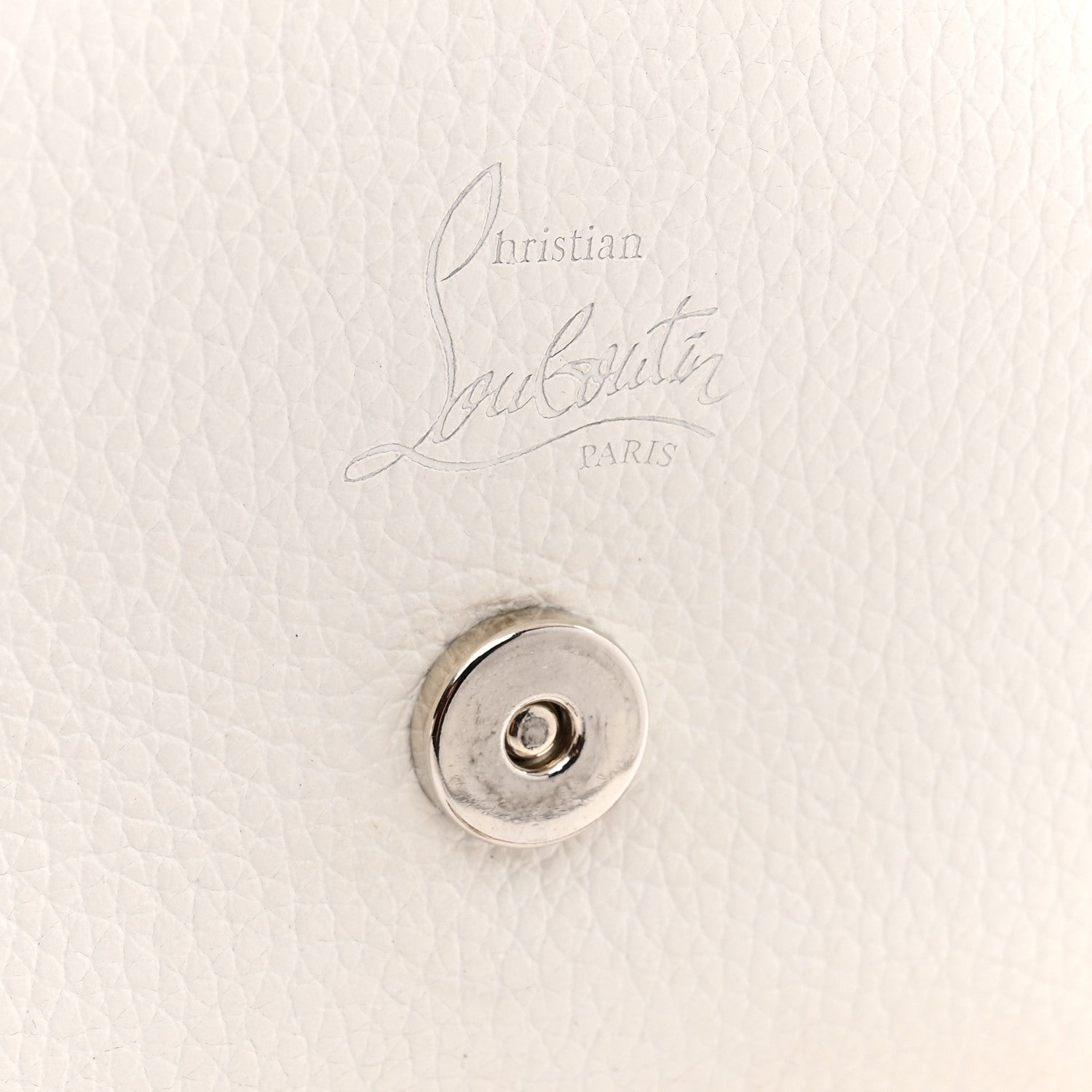 Christian Louboutin Calfskin Spikes Loubinthesky Paloma Wallet On Chain White 6 of 11