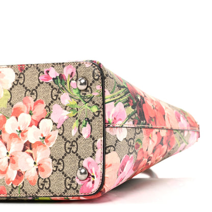 Gucci GG Supreme Monogram Blooms Small Zip Top Tote Beige Multicolor Dry Rose 11 of 11