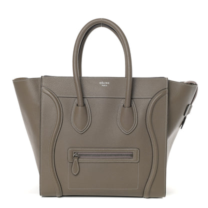 Celine Drummed Calfskin Mini Luggage Souris 1 of 9