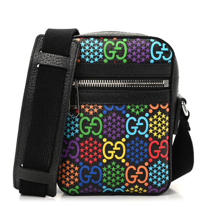 Gucci GG Supreme Monogram Psychedelic Messenger Bag Black 1 of 9