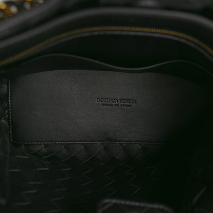 Bottega Veneta Nappa Intrecciato Small Andiamo With Chain Shoulder Bag Black 5 of 8