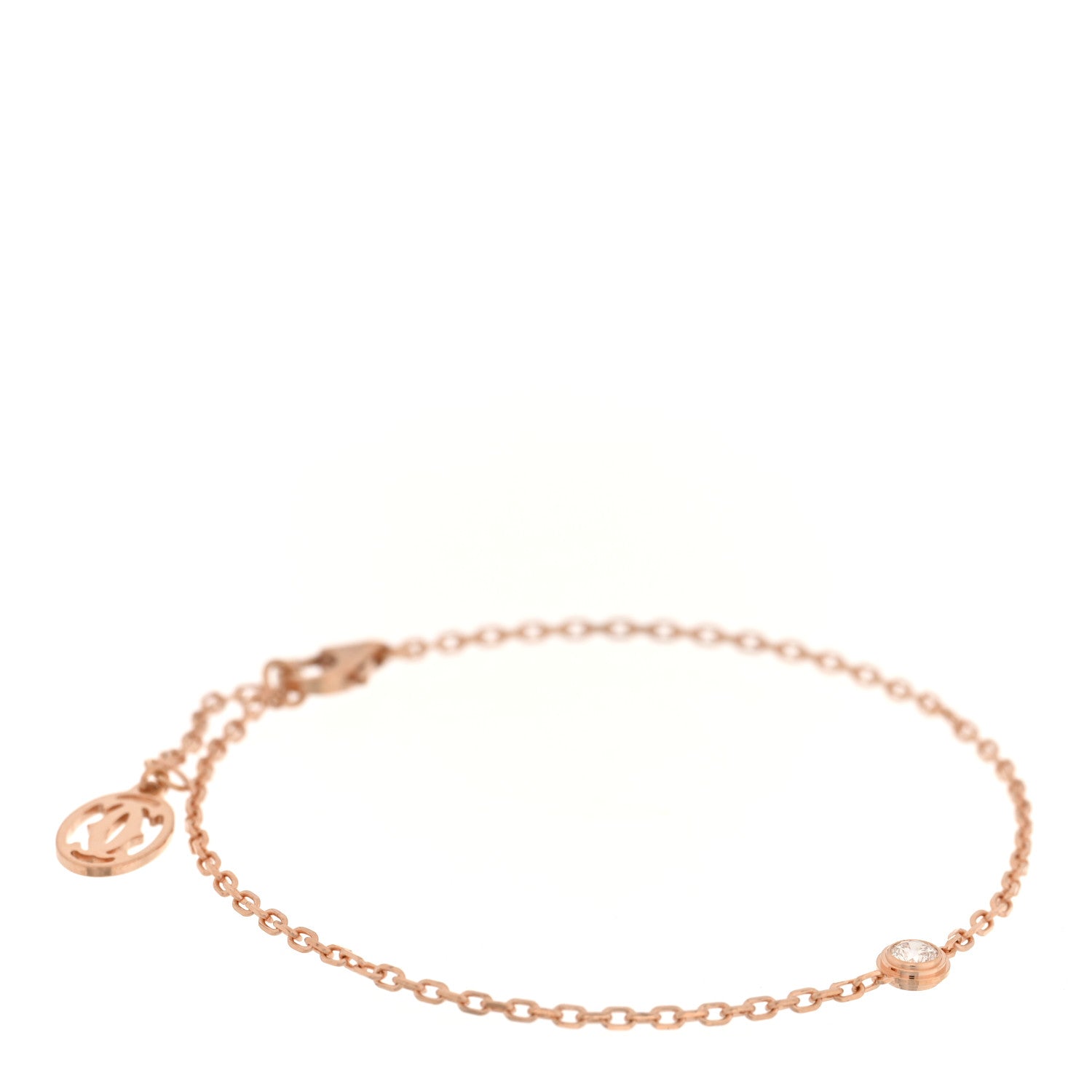 Cartier 18K Pink Gold Diamond SM D'Amour Bracelet 1 of 3