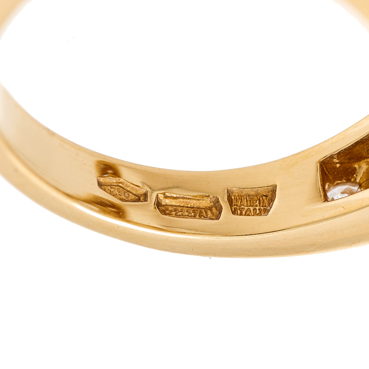 18K Yellow Gold Diamond Blue Topaz Citrine Elisia Ring 50 5.25