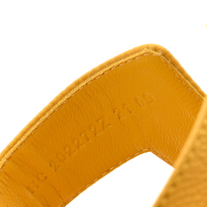 Hermes Epsom Oran Sandals 40 Jaune Sable 9 of 11