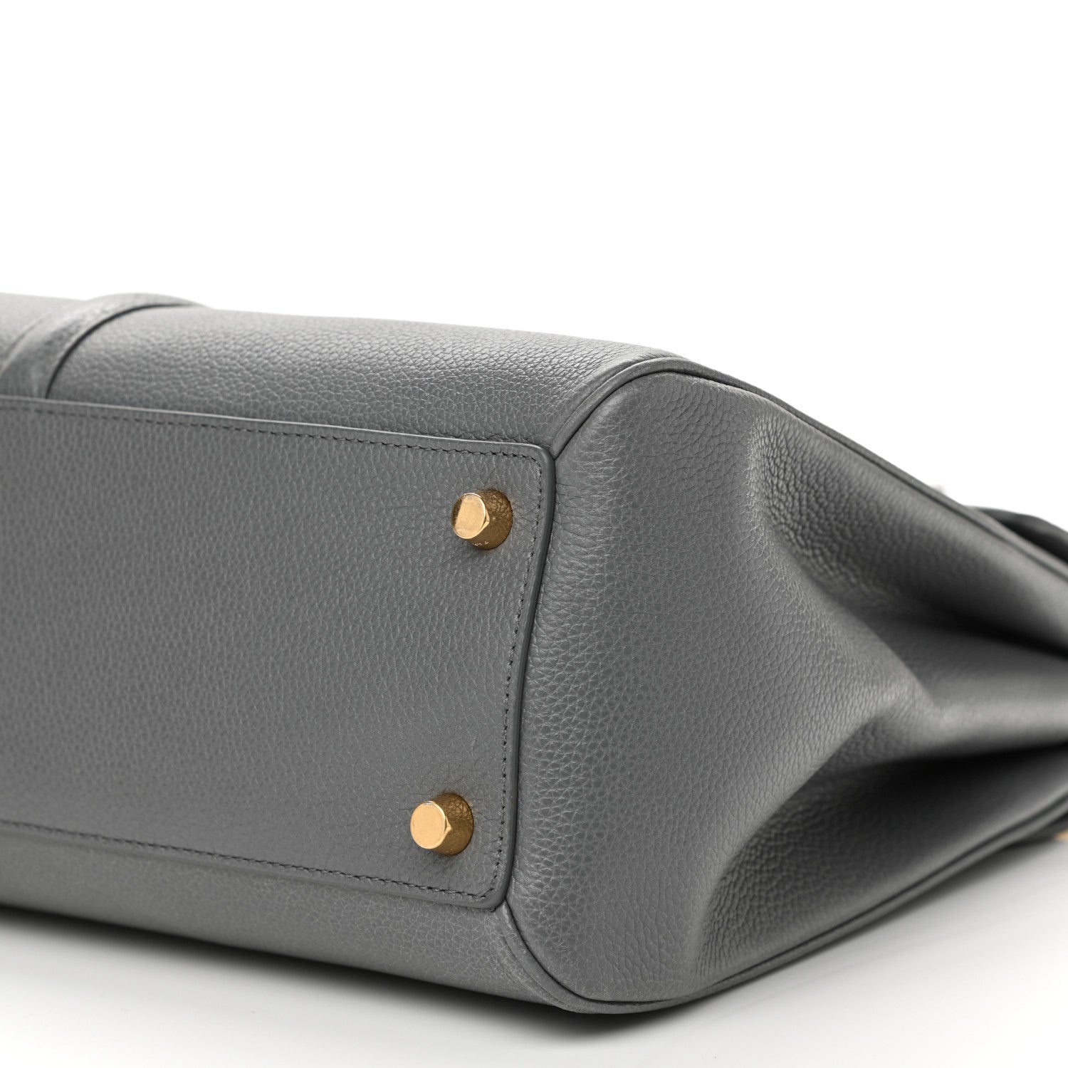 Celine Grained Calfskin Classique 16 Top Handle Bag Medium Grey 10 of 11