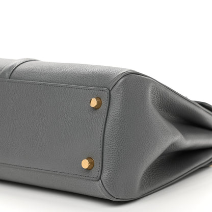 Celine Grained Calfskin Classique 16 Top Handle Bag Medium Grey 10 of 11