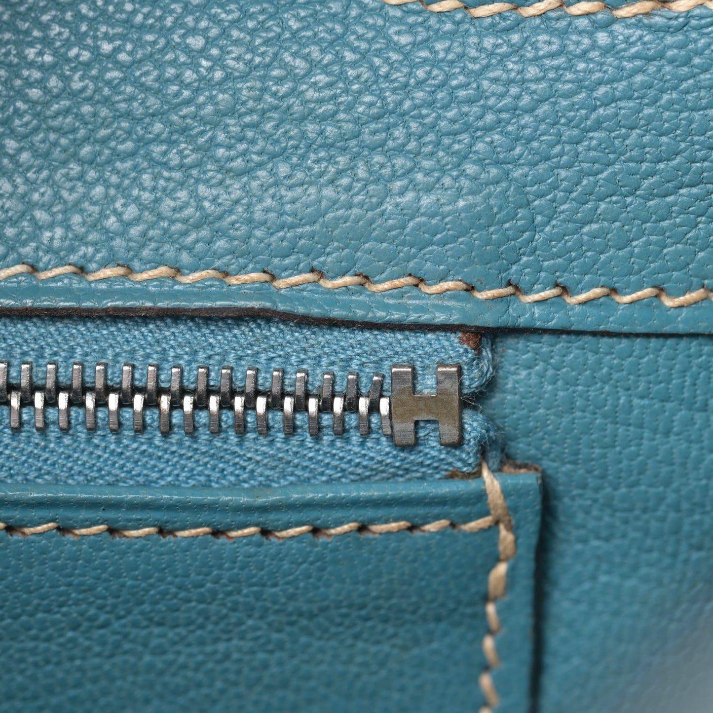 Taurillon Clemence Birkin 30 Blue Jean