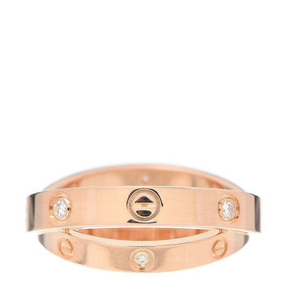Cartier 18K Pink Gold 6 Diamond LOVE Ring 49 4.75 3 of 4