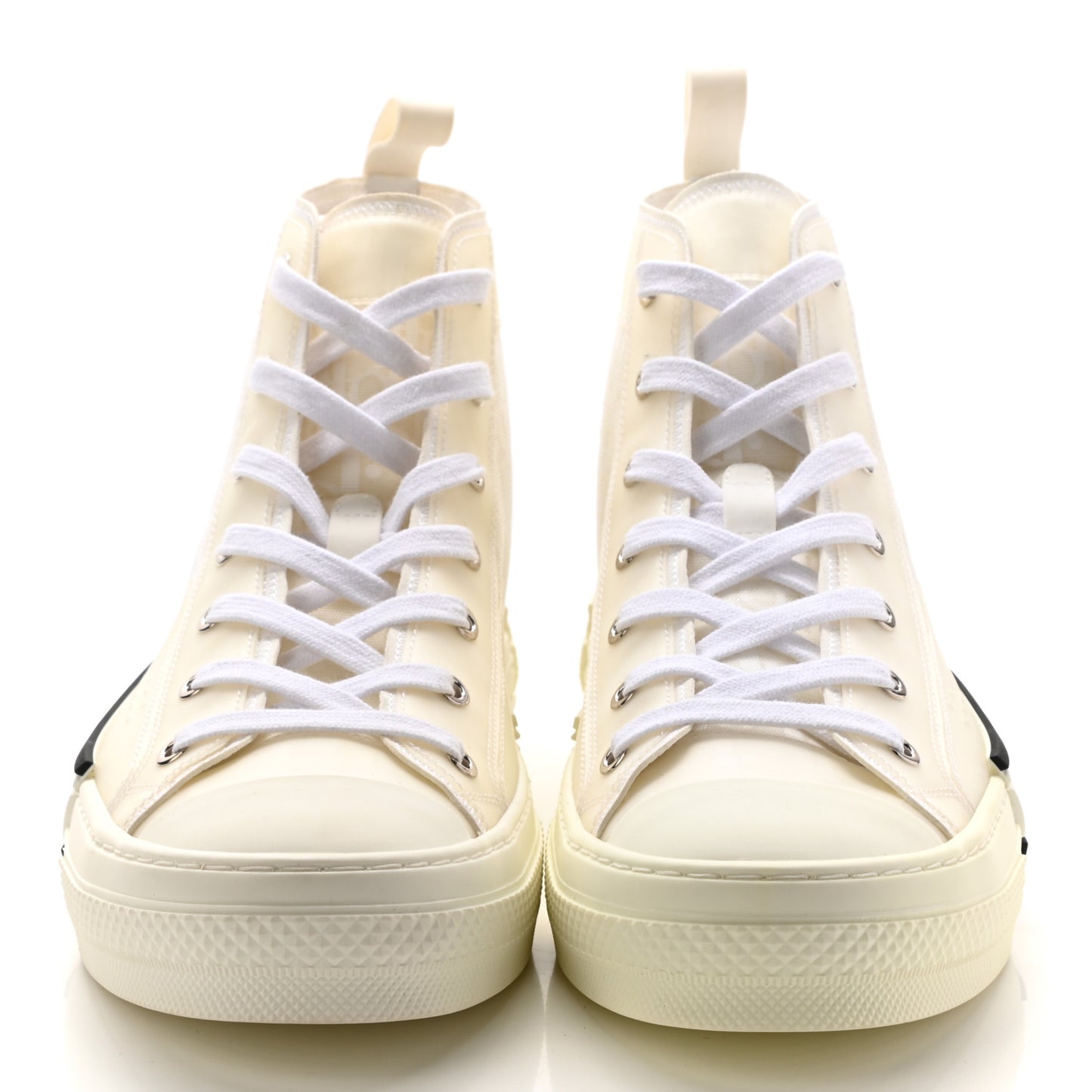 Technical Canvas Oblique Mens B23 High Top Sneakers 42 White