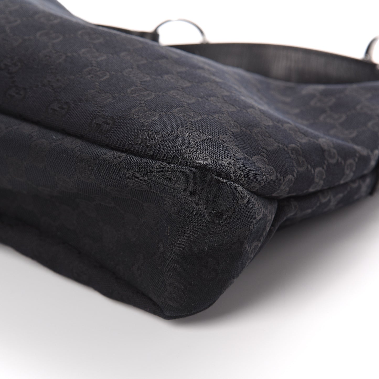 Monogram Medium Horsebit Chain Hobo Black