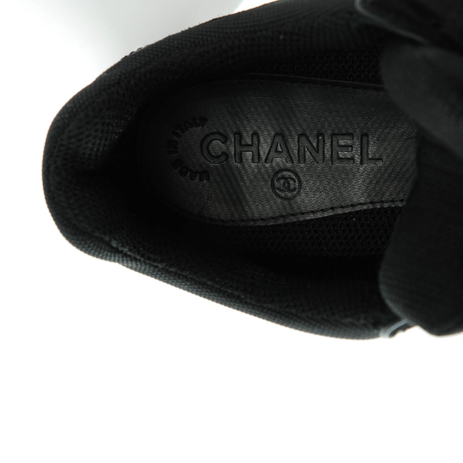 Chanel Suede Calfskin CC Sneakers 40 Black 8 of 8