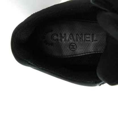 Chanel Suede Calfskin CC Sneakers 40 Black 8 of 8