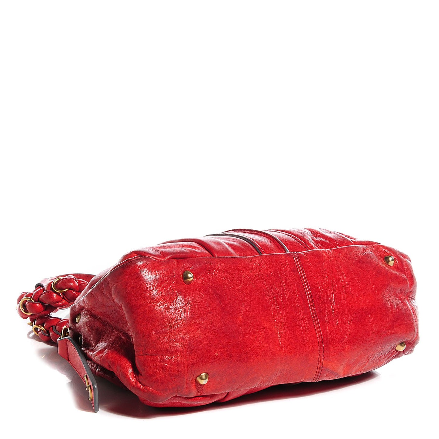 Leather Heloise Satchel Red