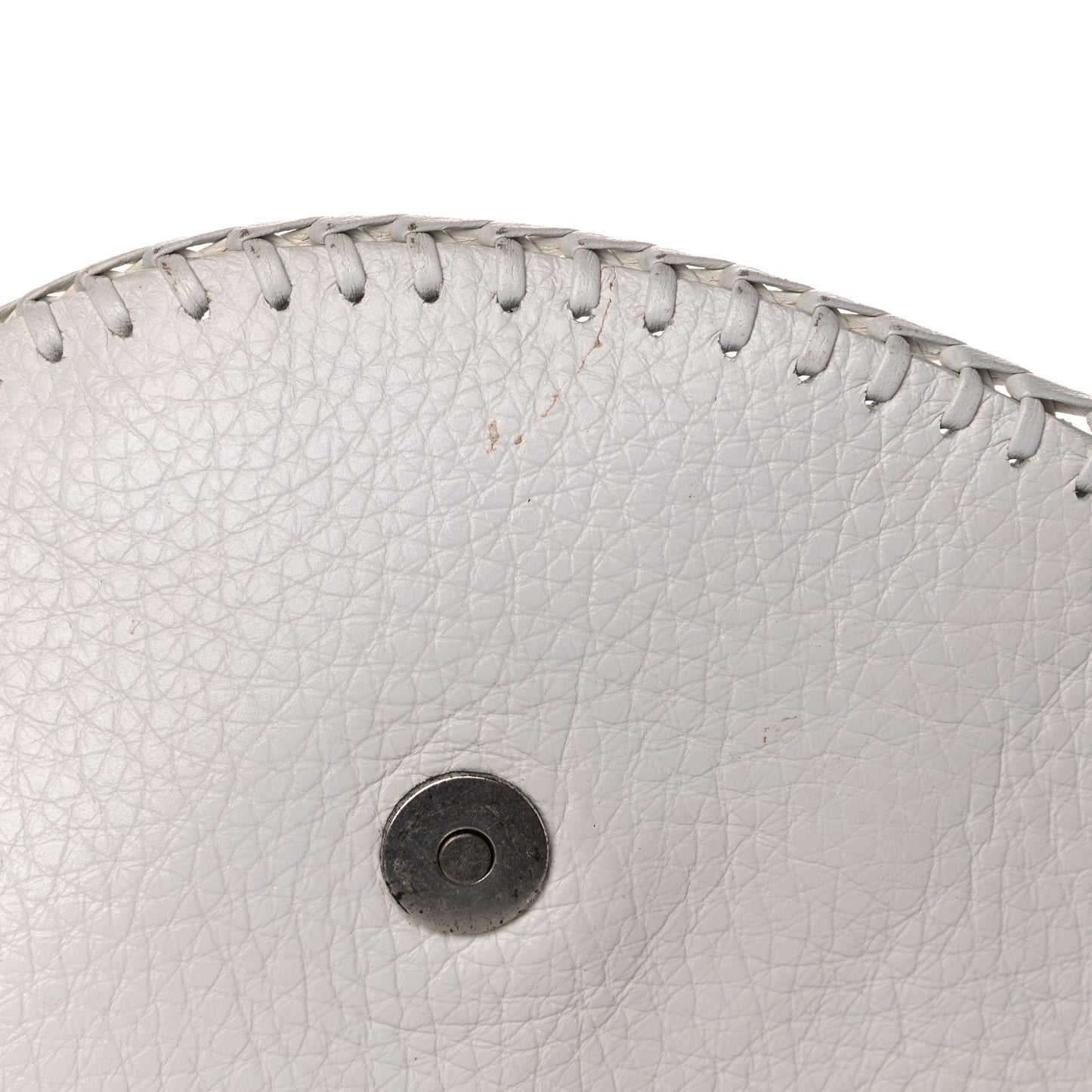 Calfskin Braided Gaucho Double Saddle Bag White