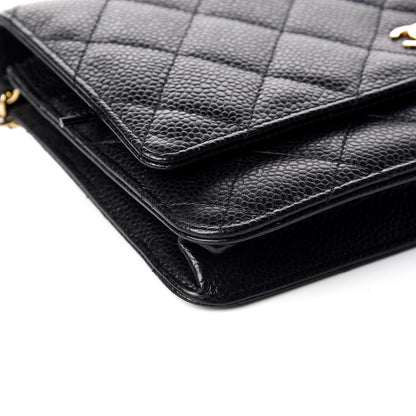 Chanel Caviar Quilted Wallet On Chain WOC Black 5 of 11