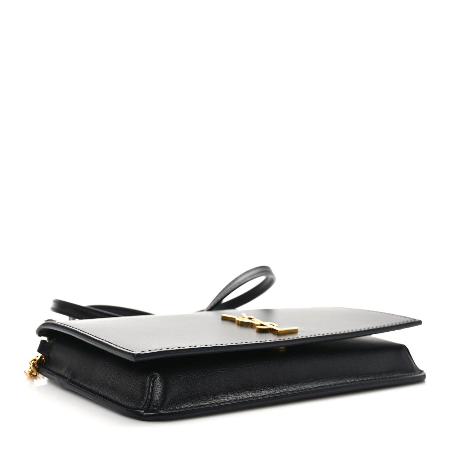Smooth Calfskin Monogram Phone Holder Crossbody Black