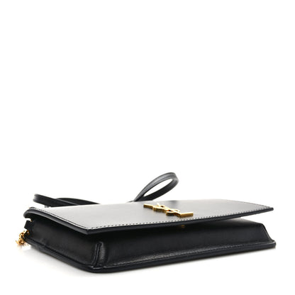 Saint Laurent Smooth Calfskin Monogram Phone Holder Crossbody Black 4 of 9