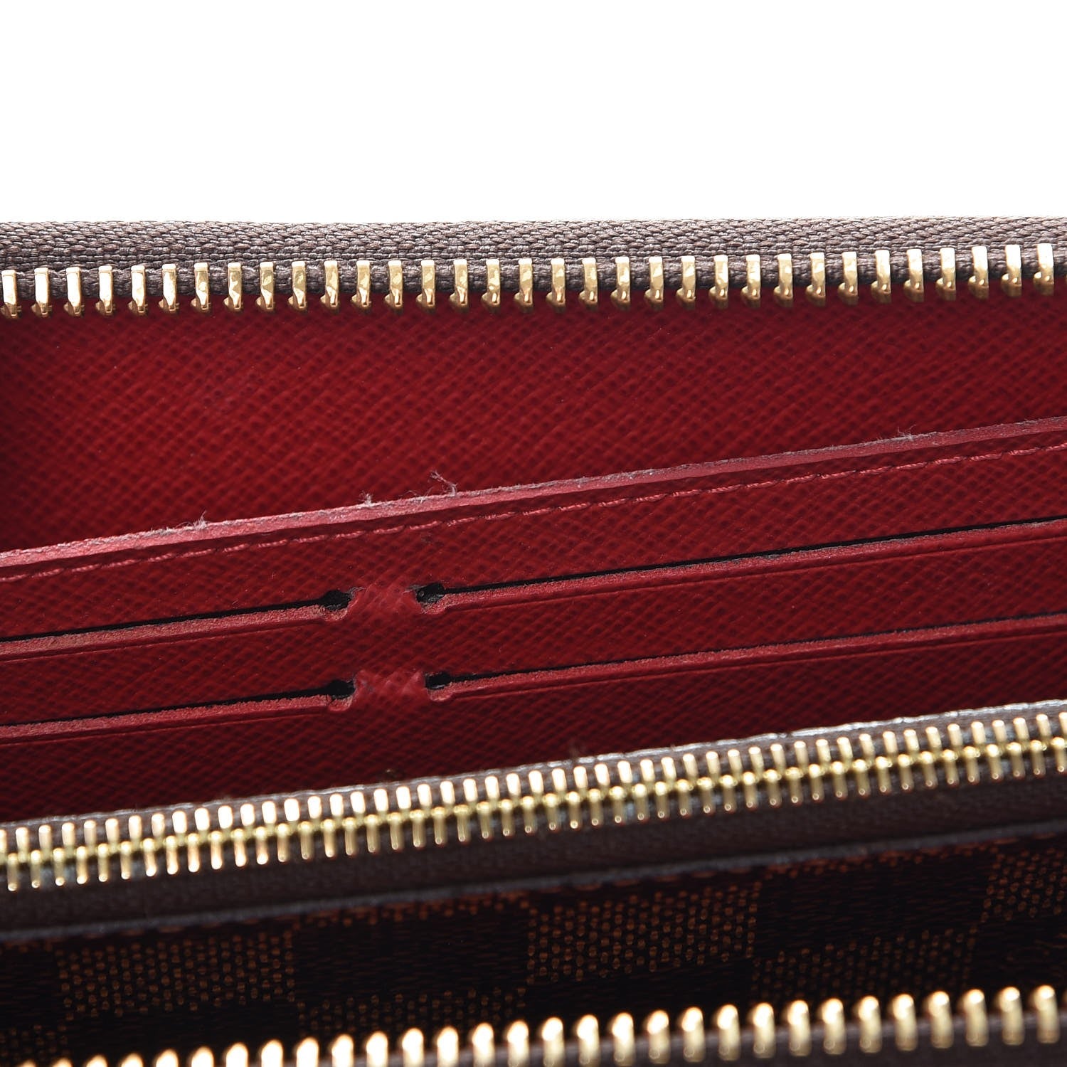 Louis Vuitton Damier Ebene Clemence Wallet Cherry 9 of 10