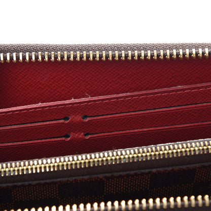 Louis Vuitton Damier Ebene Clemence Wallet Cherry 9 of 10