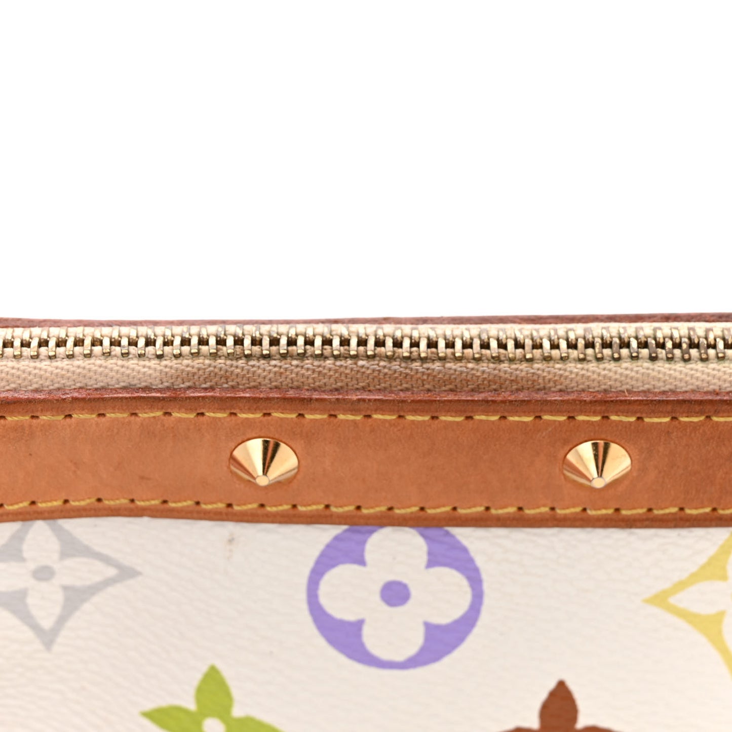 LOUIS VUITTON Monogram Multicolor Pochette Accessories White