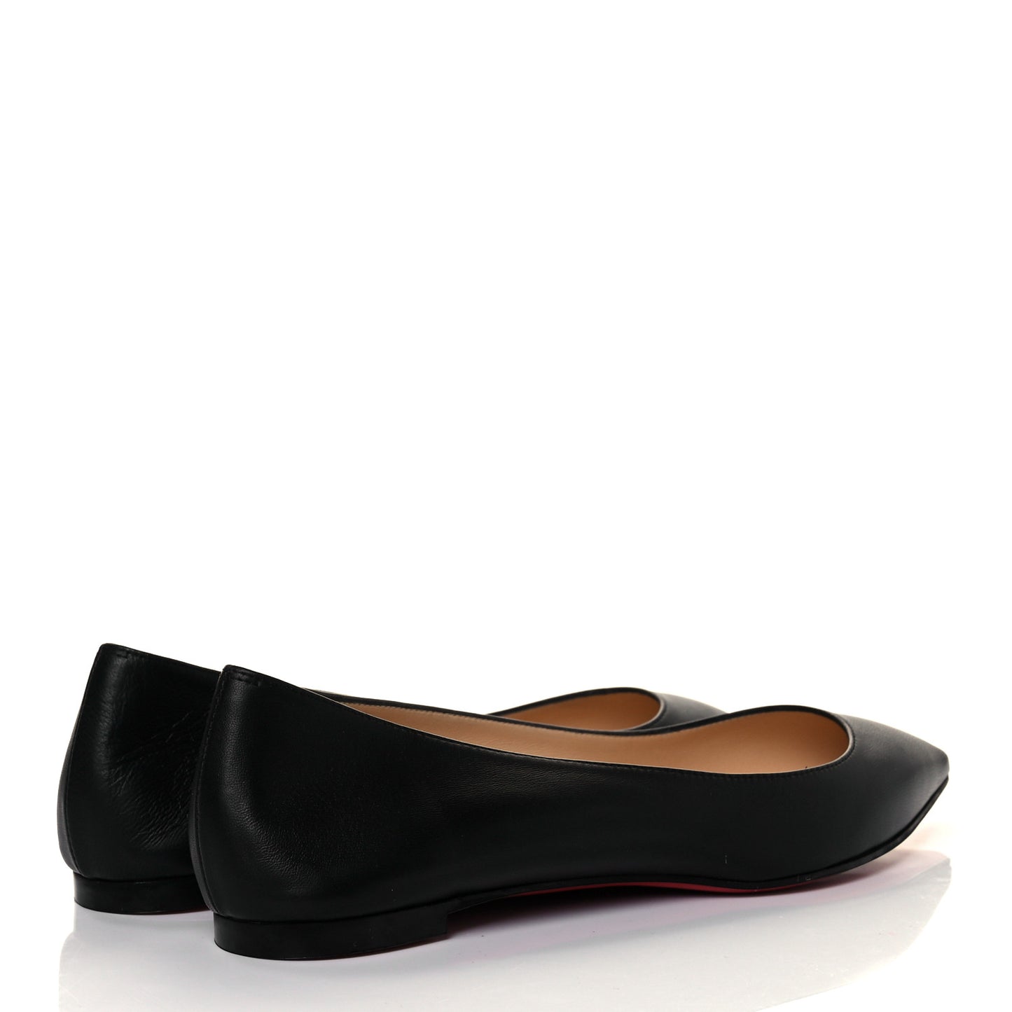 Shiny Nappa Ballalla Flats 39 Black