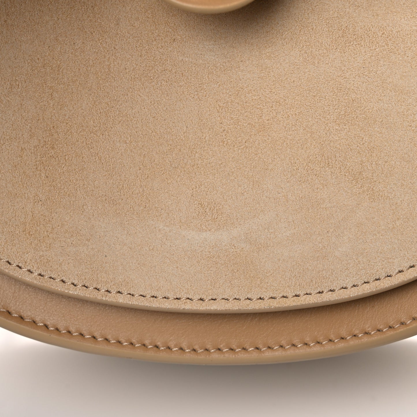 Calfskin Suede Small Tess Bag Soft Tan