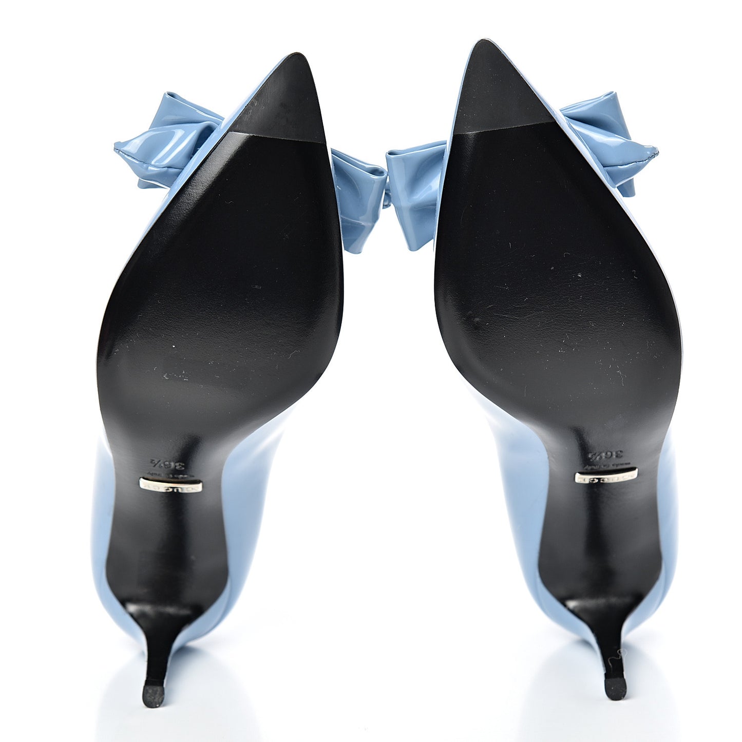Vernice Bow Pumps 36.5 Light Blue