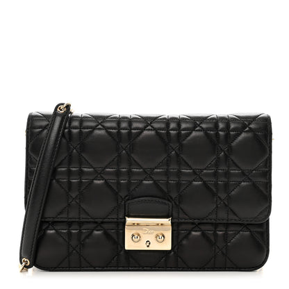 Christian Dior Lambskin Cannage Miss Dior Promenade Pouch Black 1 of 10