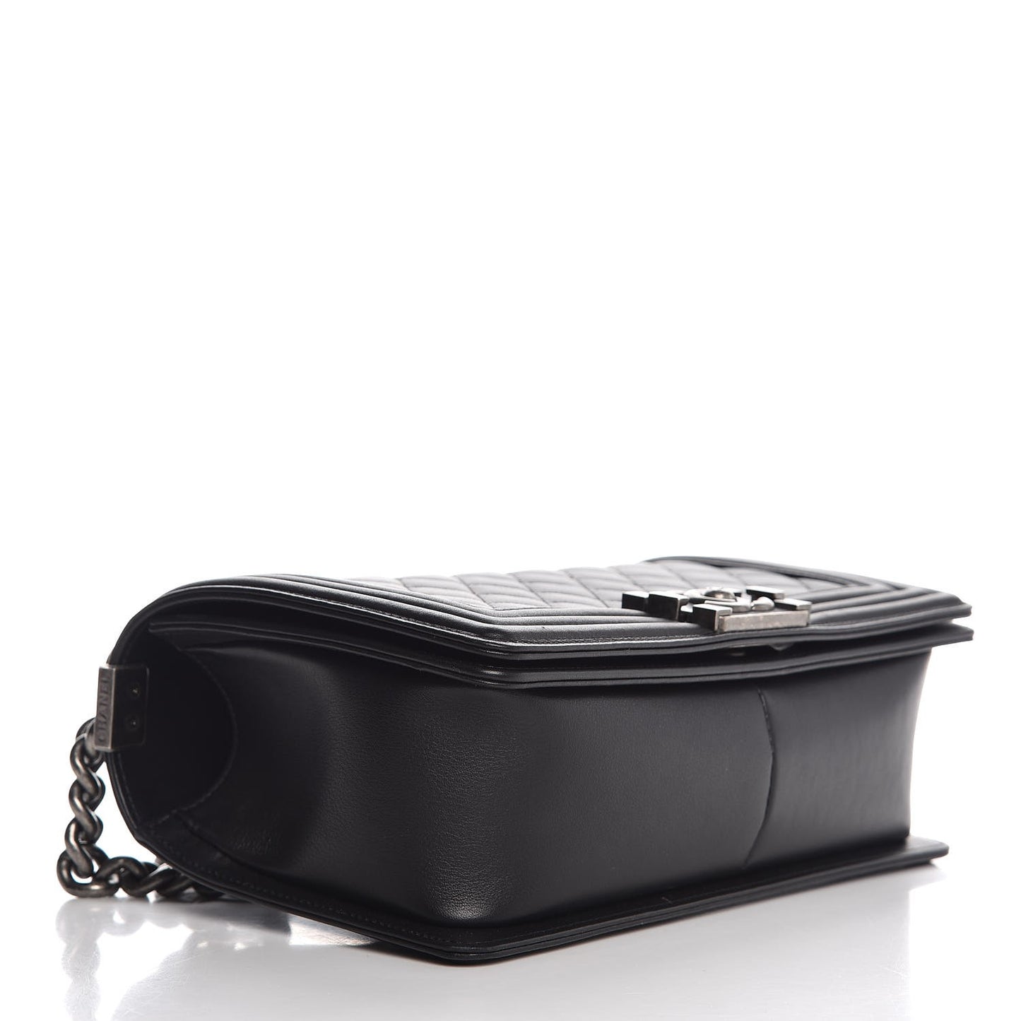 Calfskin Quilted Medium Boy Flap Black